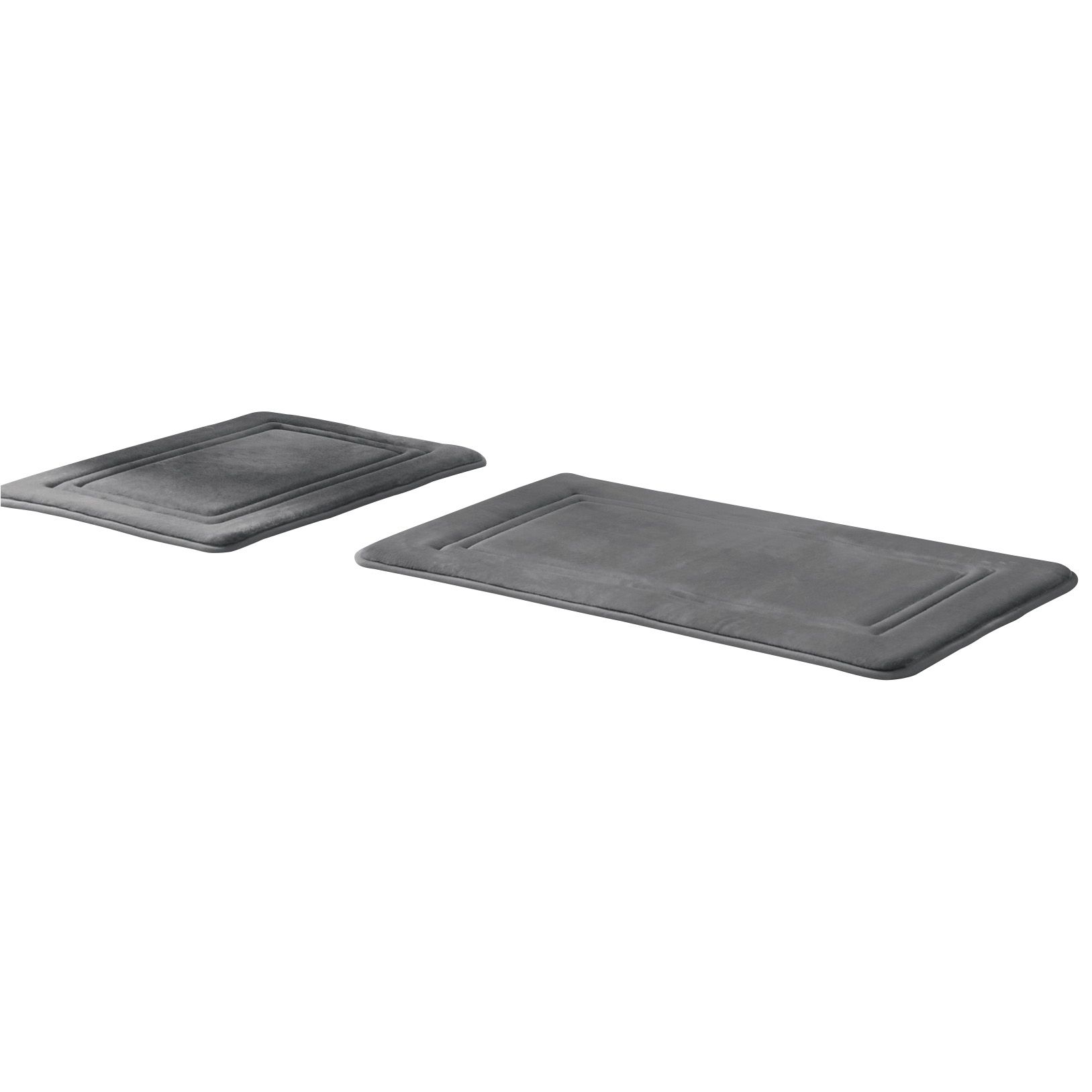 Truly Calm HeiQ AntiMicrobial Memory Foam Bath Rugs- Set of 2