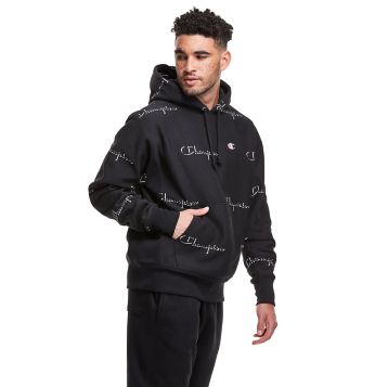 Champion life men's reverse weave pullover hoodie all over logo hot sale