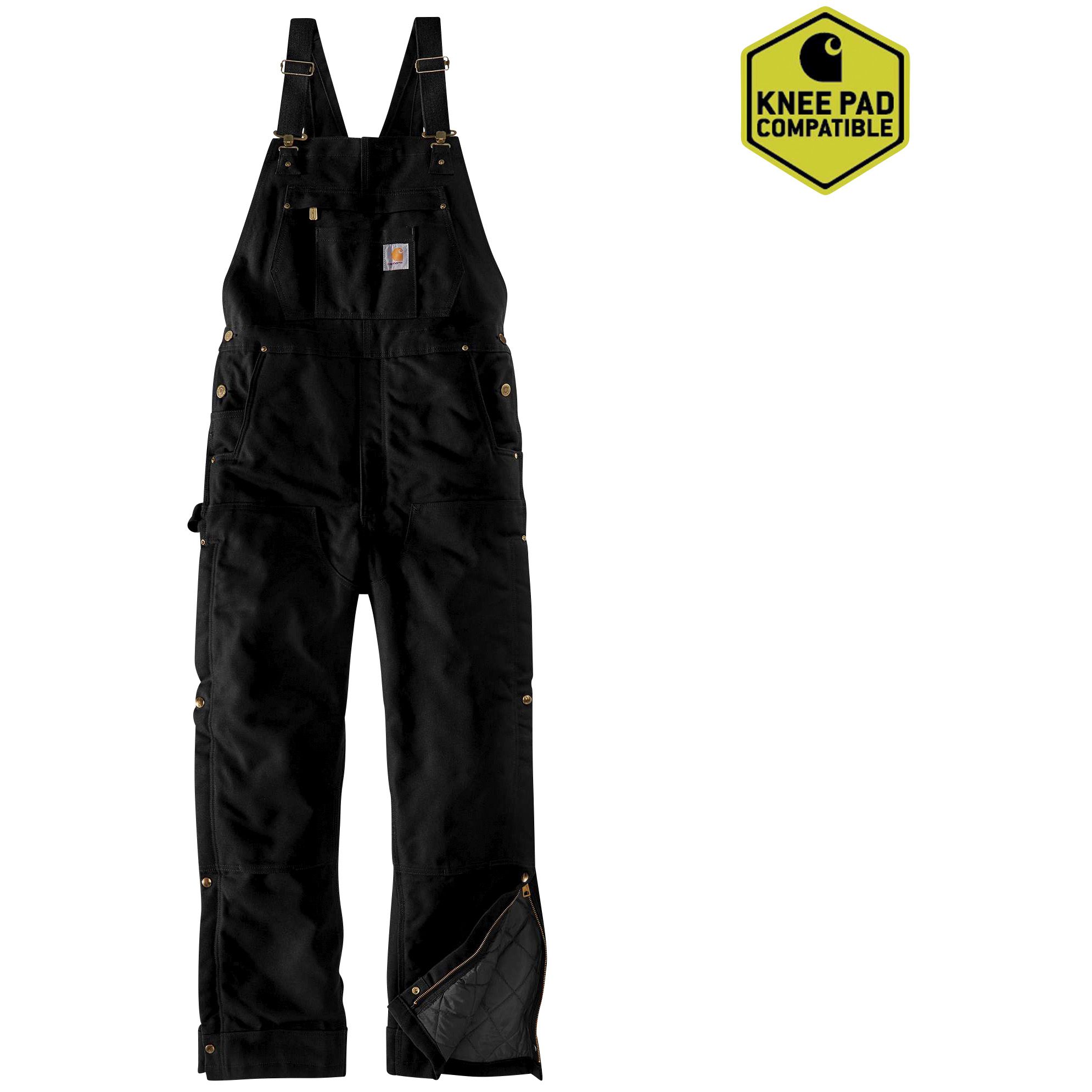 Zip to thigh outlet bib overalls