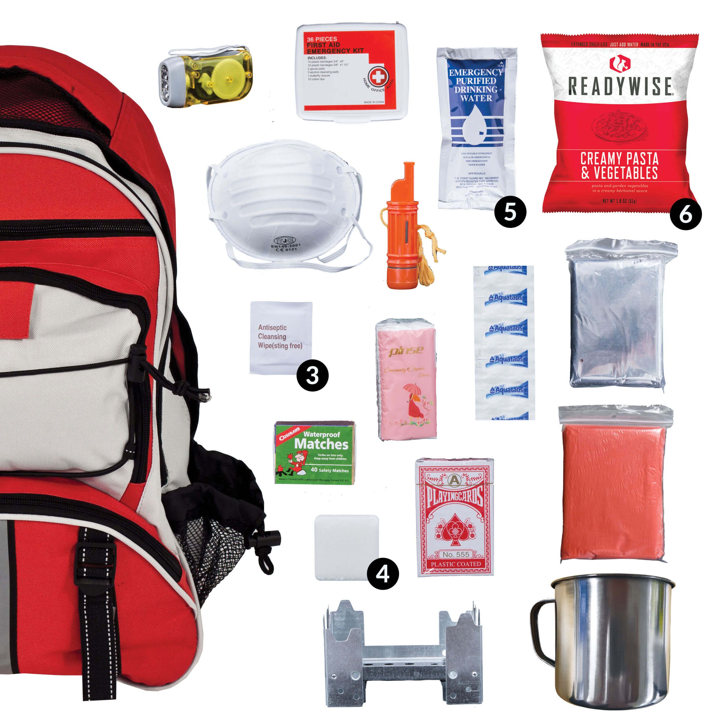 Fingerhut - Wise Company 5-Day 64-Pc. Survival Backpack