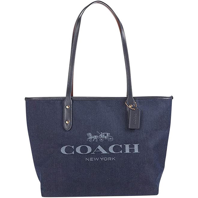 Coach denim tote clearance with horse and carriage