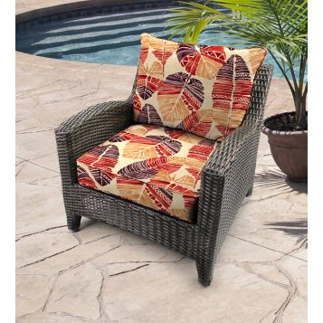 Jordan manufacturing outdoor patio deals wicker chair cushion set