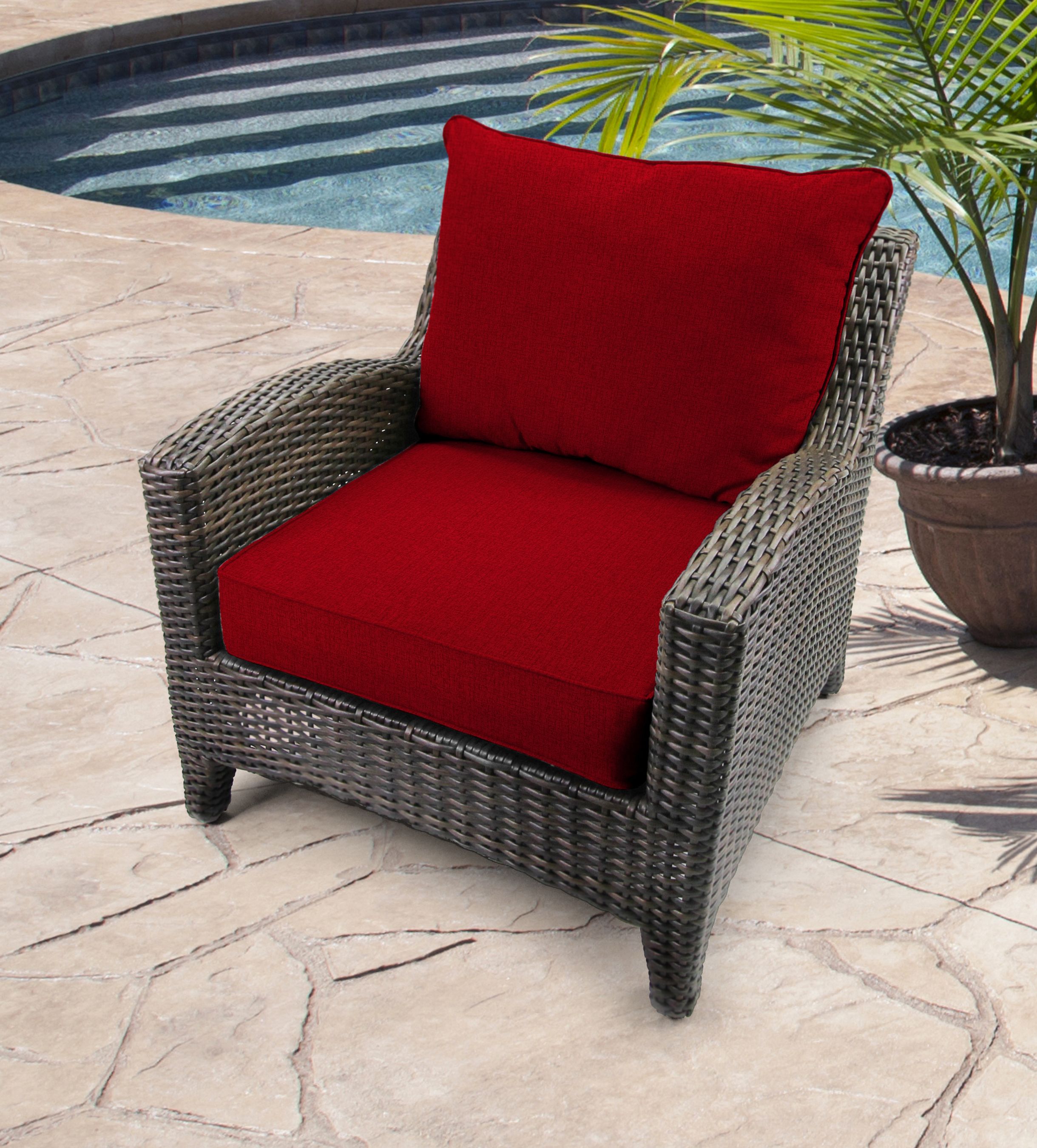 2-Piece Deep Seat Chair Cushion