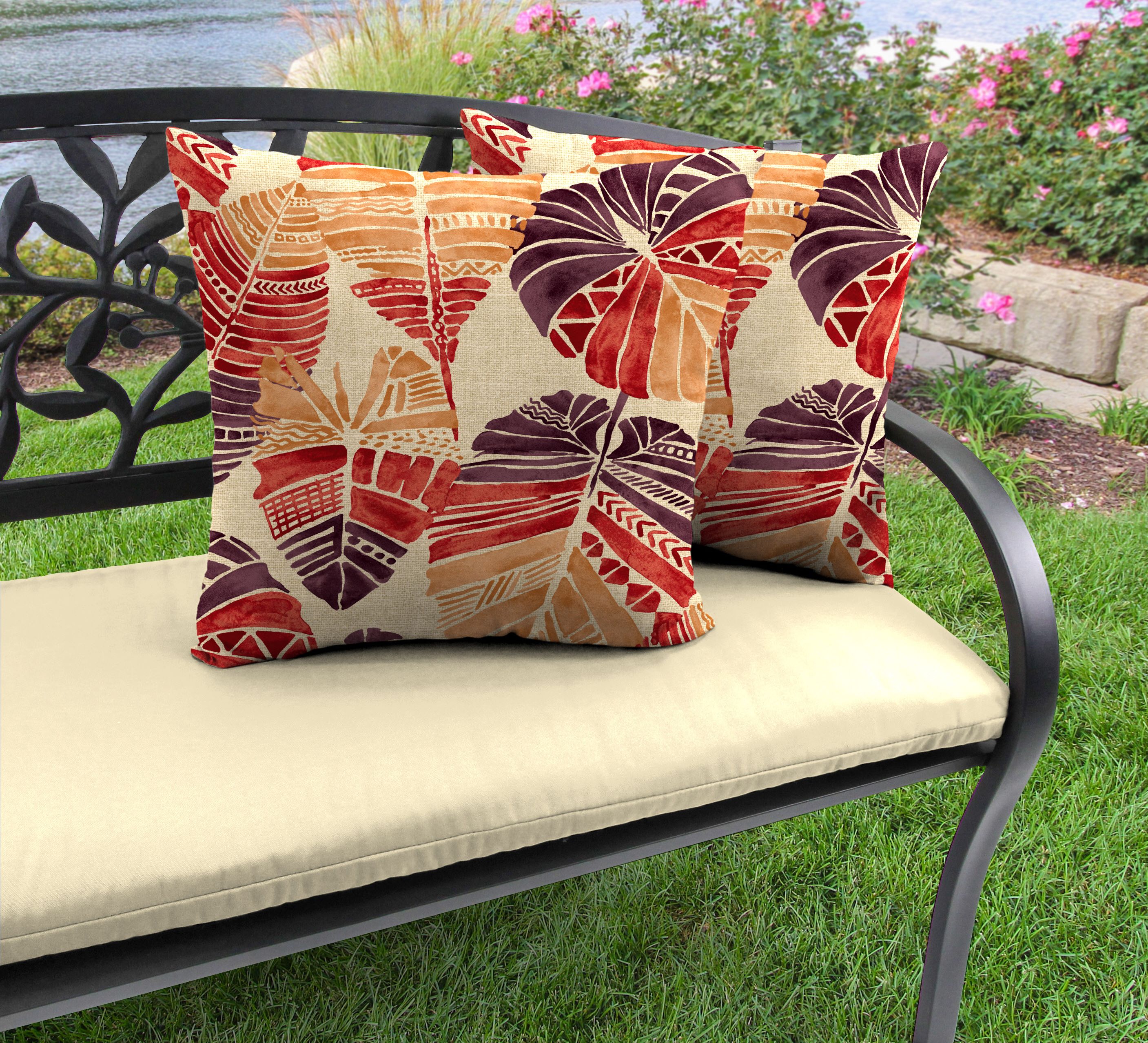 Fingerhut Jordan 2 Pc. Outdoor Throw Pillow Set