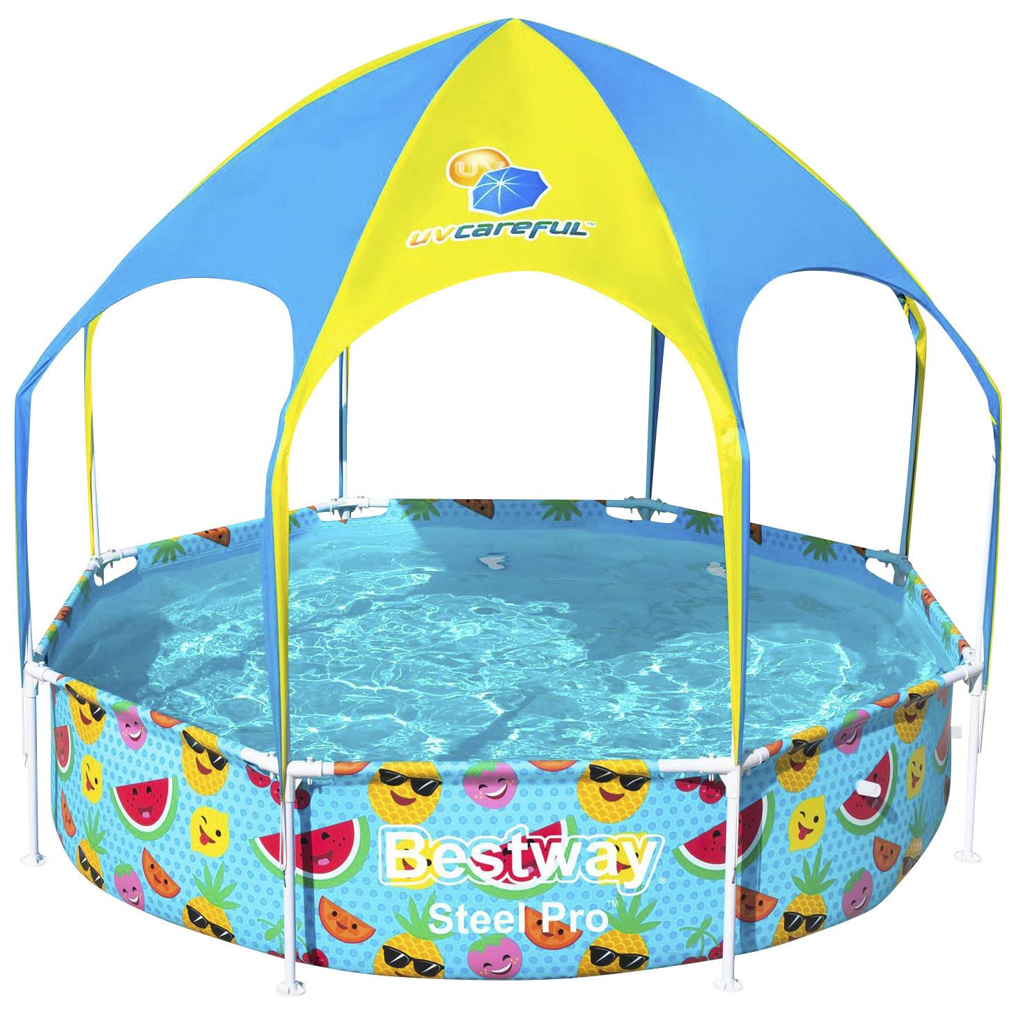Bestway Bestway 5700 Ltr Blue Splash Pro Steel Frame Family Kids Swimming Pool With pump 