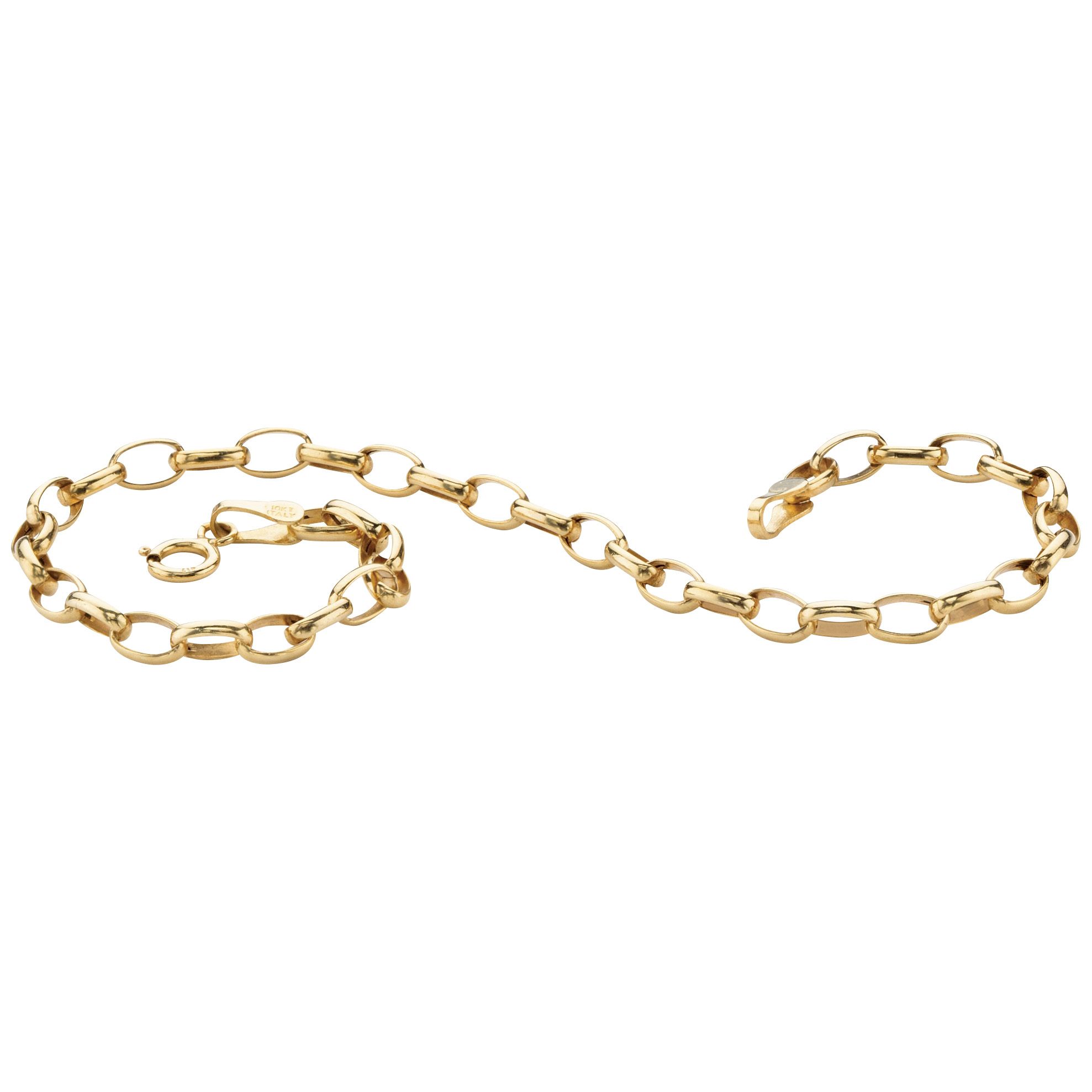PalmBeach Jewelry 10K Gold 3.5mm Rolo Link Bracelet