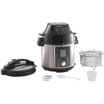 Fingerhut - Hamilton Beach 6-Qt. 2-in-1 Air Fryer and Slow Cooker