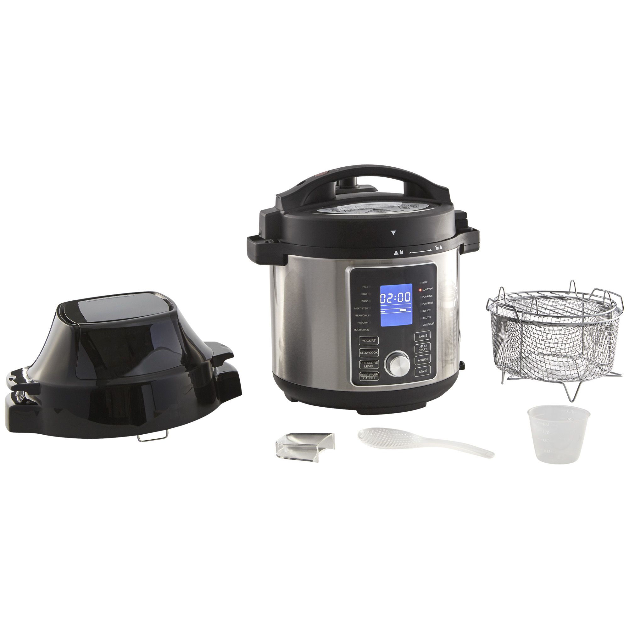 Commercial Chef 6.3-Quart 13-in-1 Electric Pressure Cooker, Stainless Steel  