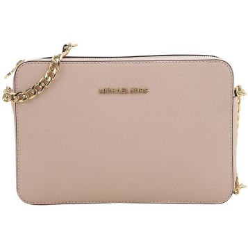 Michael Kors Women's Jet Set Crossbody Leather Bag, Shell Pink