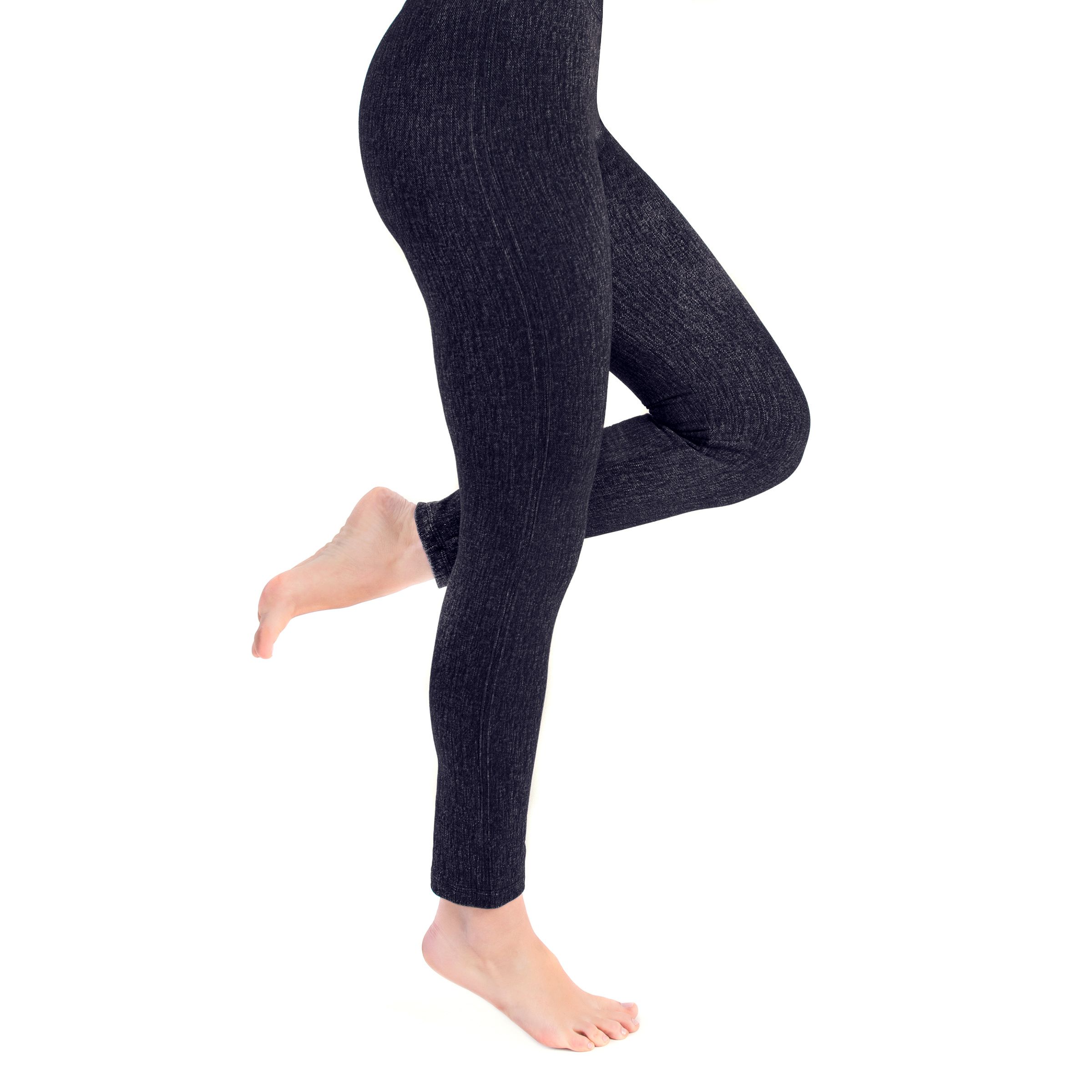 Fingerhut - Muk Luks Women's Denim-Look Fleece-Lined Legging