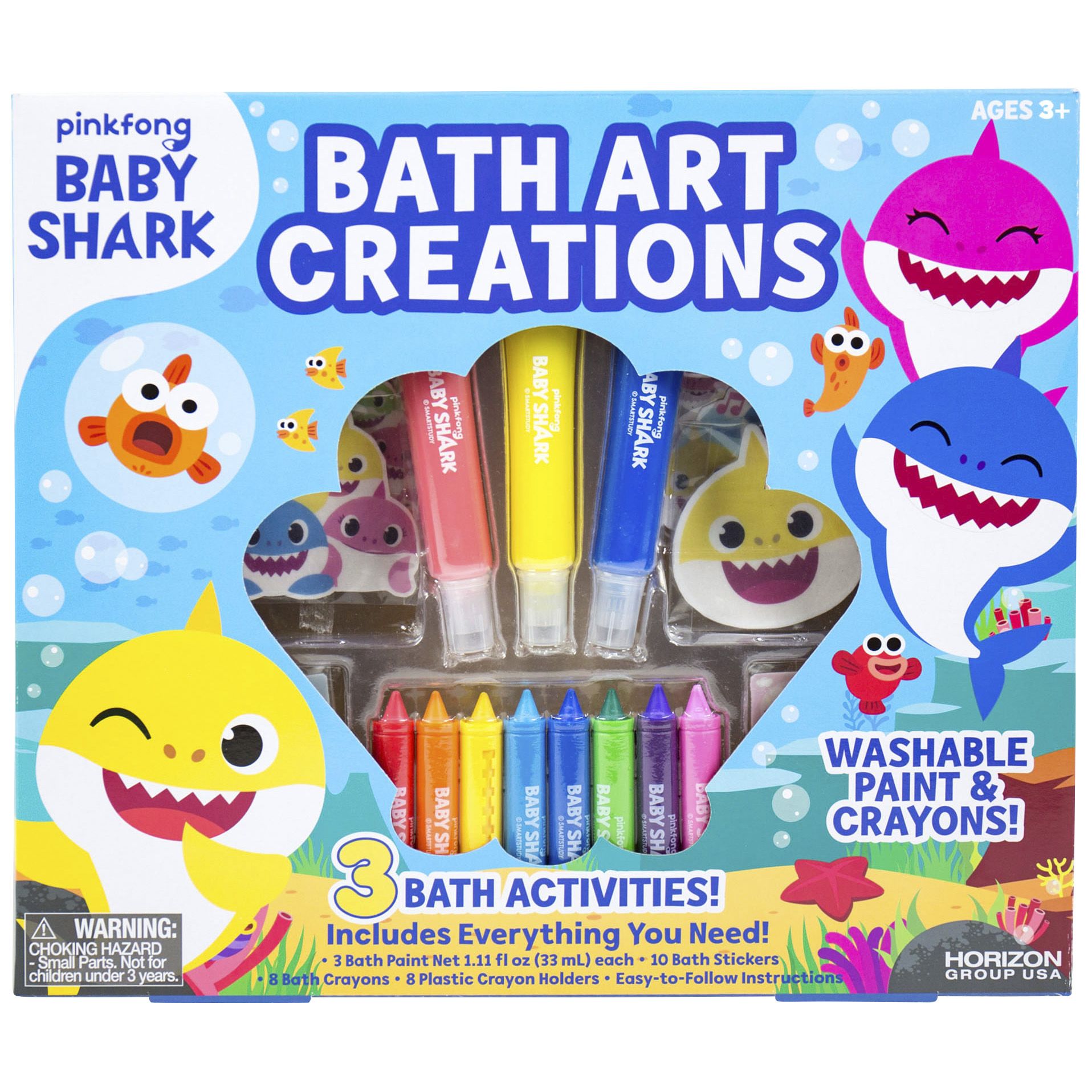 Fingerhut - Baby Shark Decorate Your Own Water Bottle