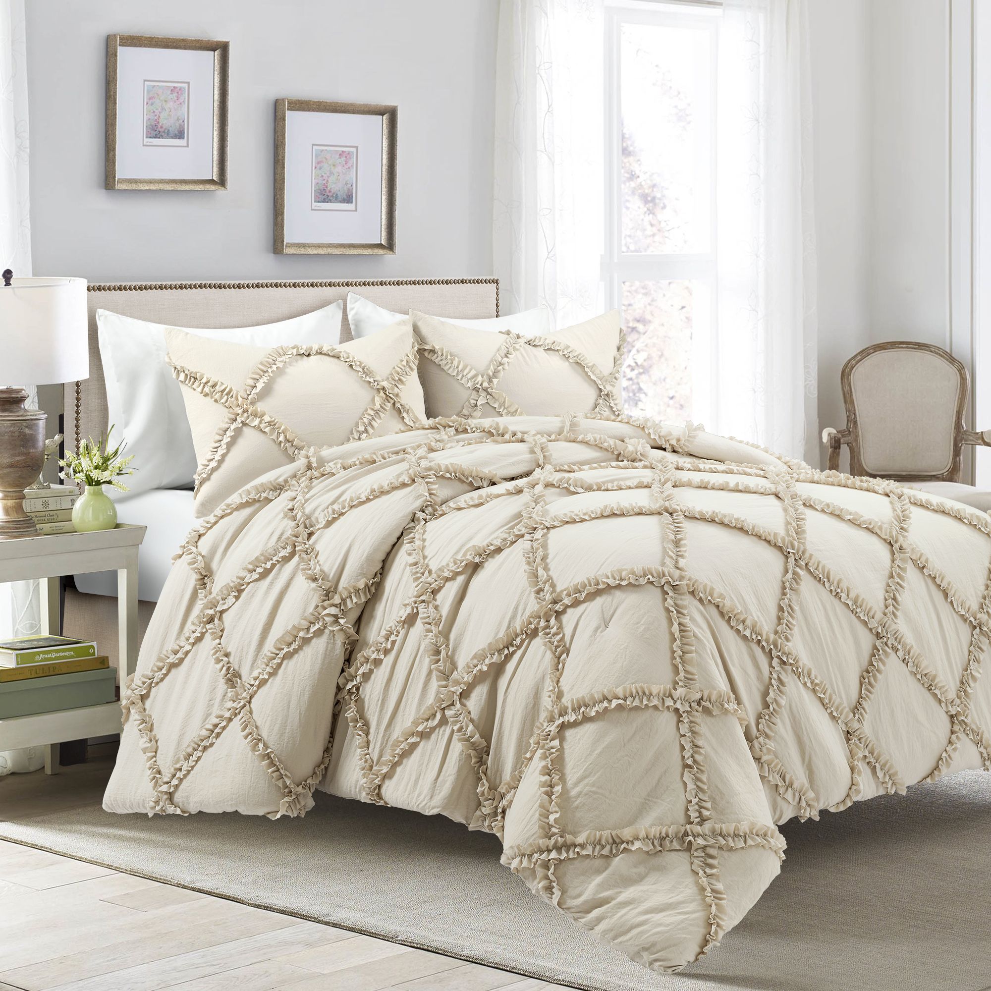 Fingerhut - Ultra-Plush Reversible 3-Pc. Comforter Set - King