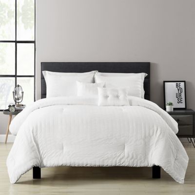 Chic Home Emma 4 Piece Striped Seersucker Comforter Set