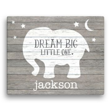 Download Fingerhut Dream Big Little One Personalized Canvas Wall Art 16 X 20