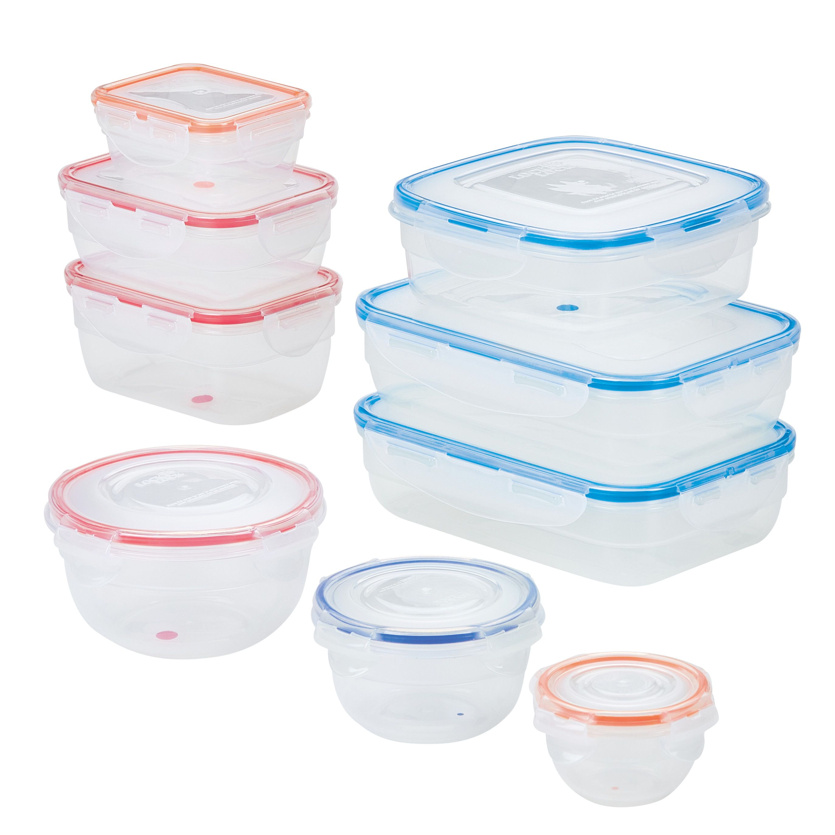 Fingerhut - Lock & Lock Easy Essentials 18-Pc. Food Storage Container Set