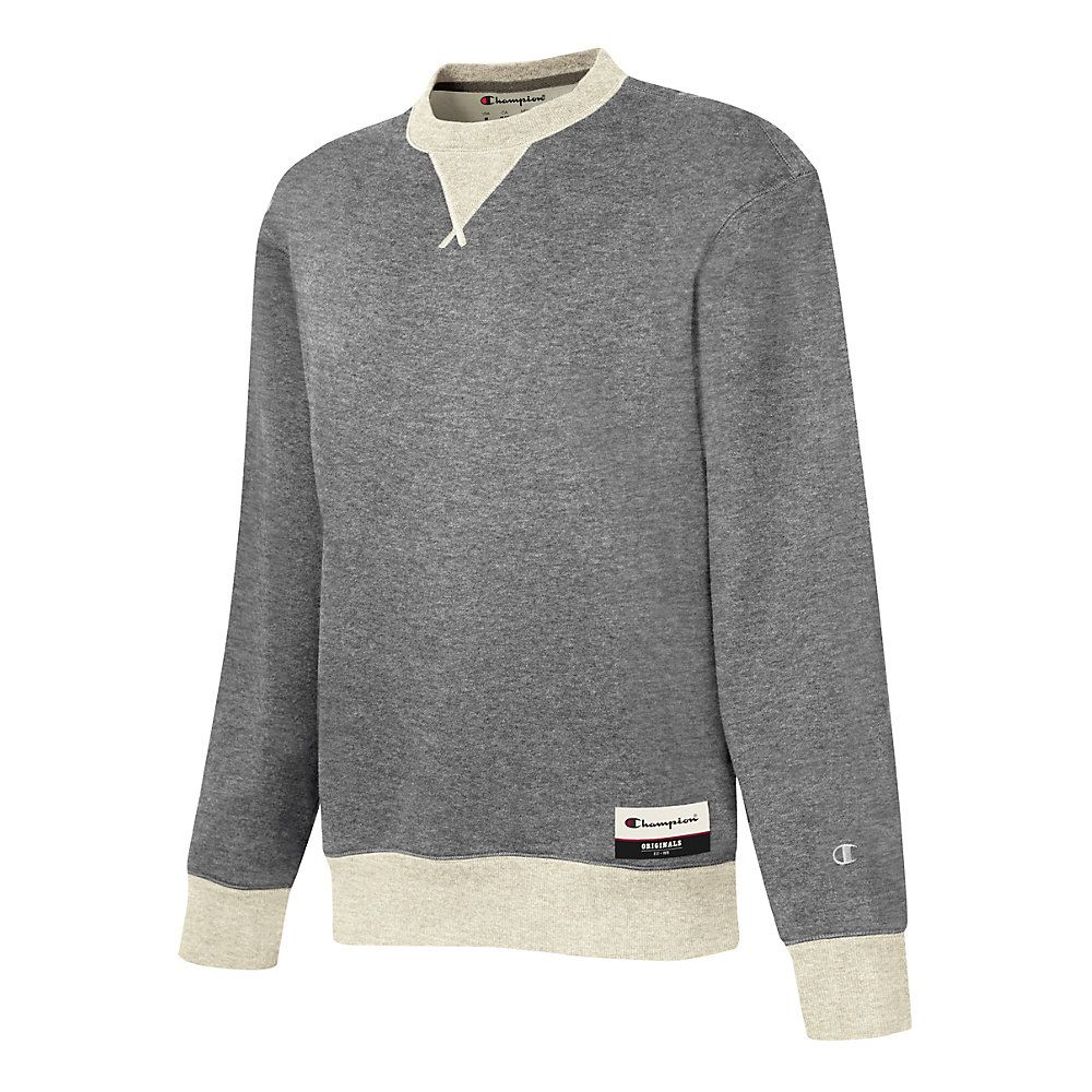 Champion authentic sueded shop fleece crewneck sweatshirt