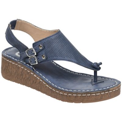 Journee Footwear Kedzie Teal Blue Wedge by Journee