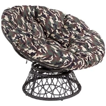 Osp home furnishings papasan chair with deals white cushion and black frame