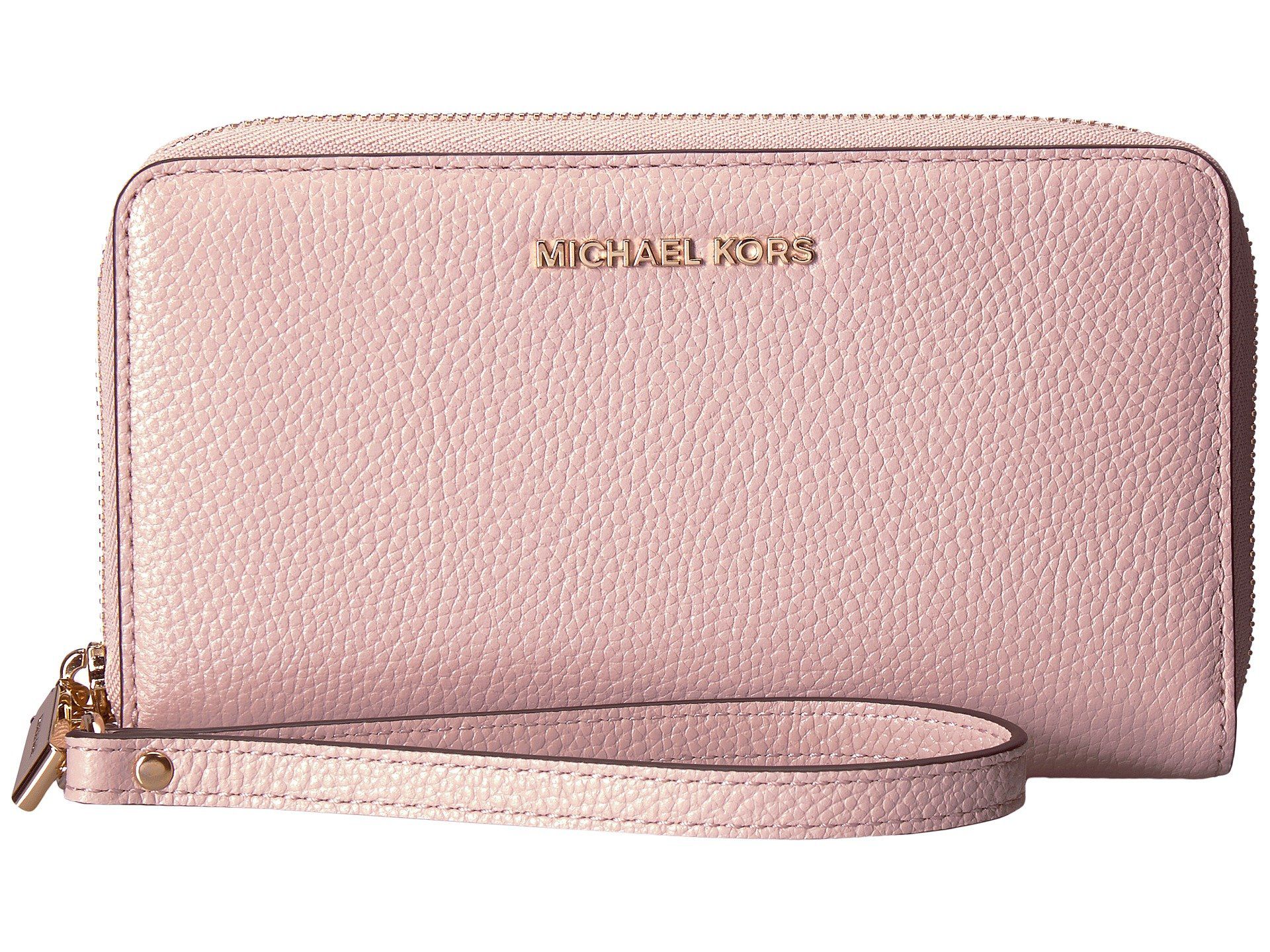 Fingerhut - Michael Kors Mercer Multifunctional Phone Wristlet Wallet –  Soft Pink