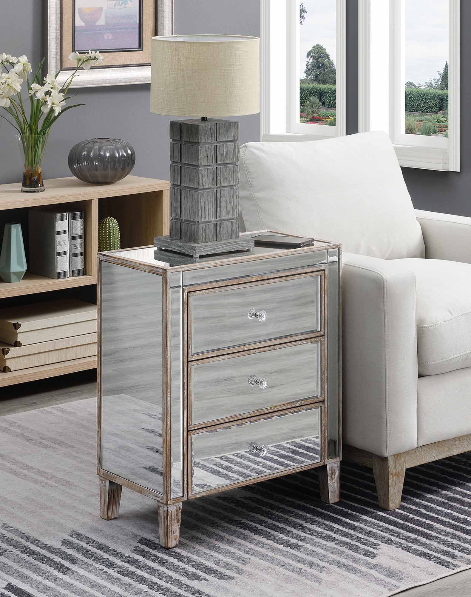 Convenience concepts deals mirrored end table