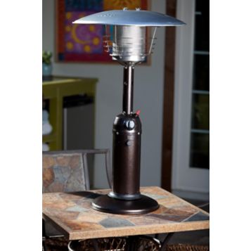 Fingerhut - Fire Sense 10,000 BTU Hammer Tone Bronze Finish Tabletop Patio  Heater