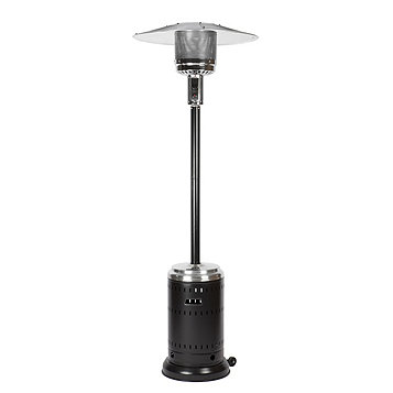 Stainless Steel Construction Natural Gas Patio Heater with Wheels 46000 BTU Output CSA Certified,with Wheels Pulse Ignition System 