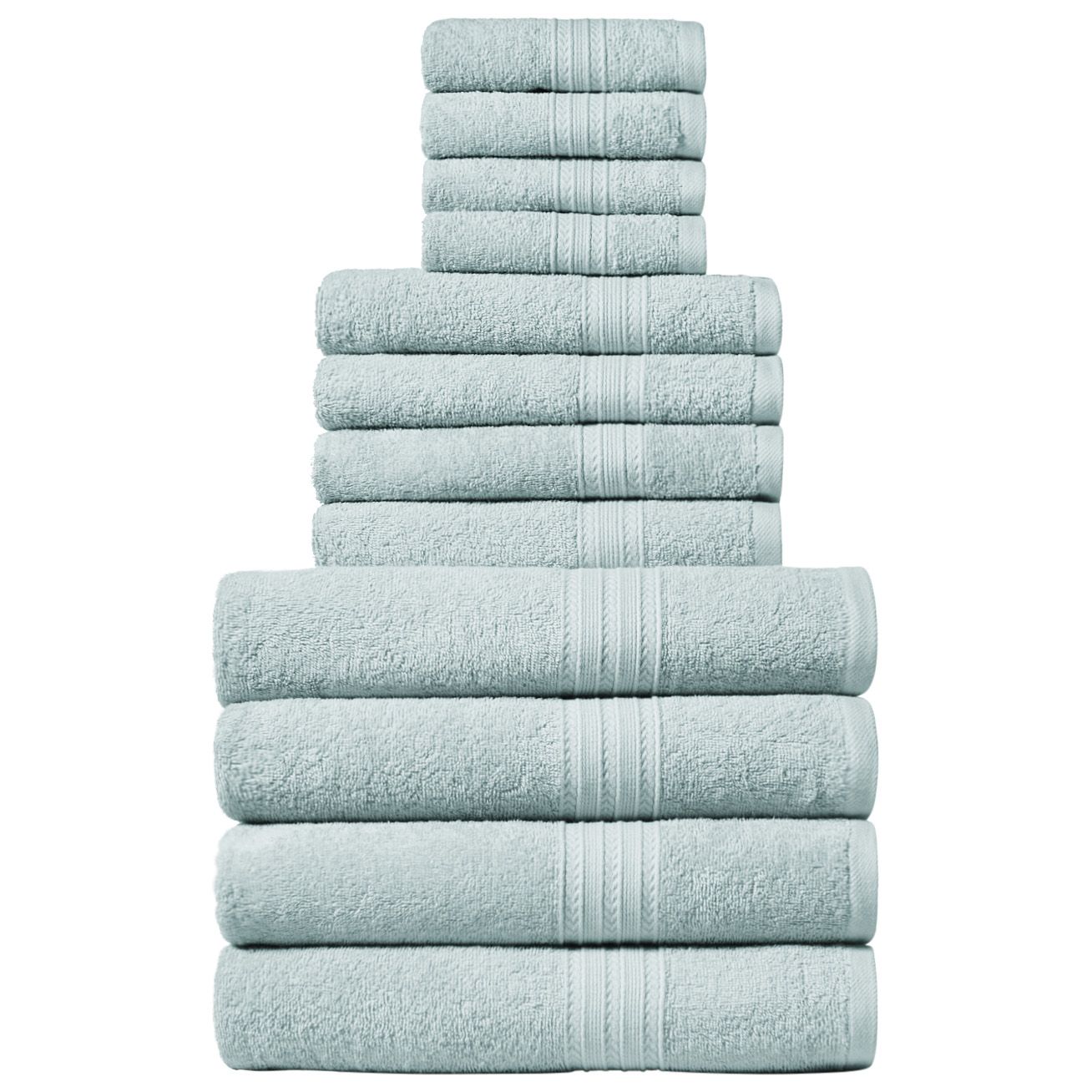 Superior Eco-Friendly Ringspun Cotton 12-pc. Towel Set Turquoise 12 Piece Set