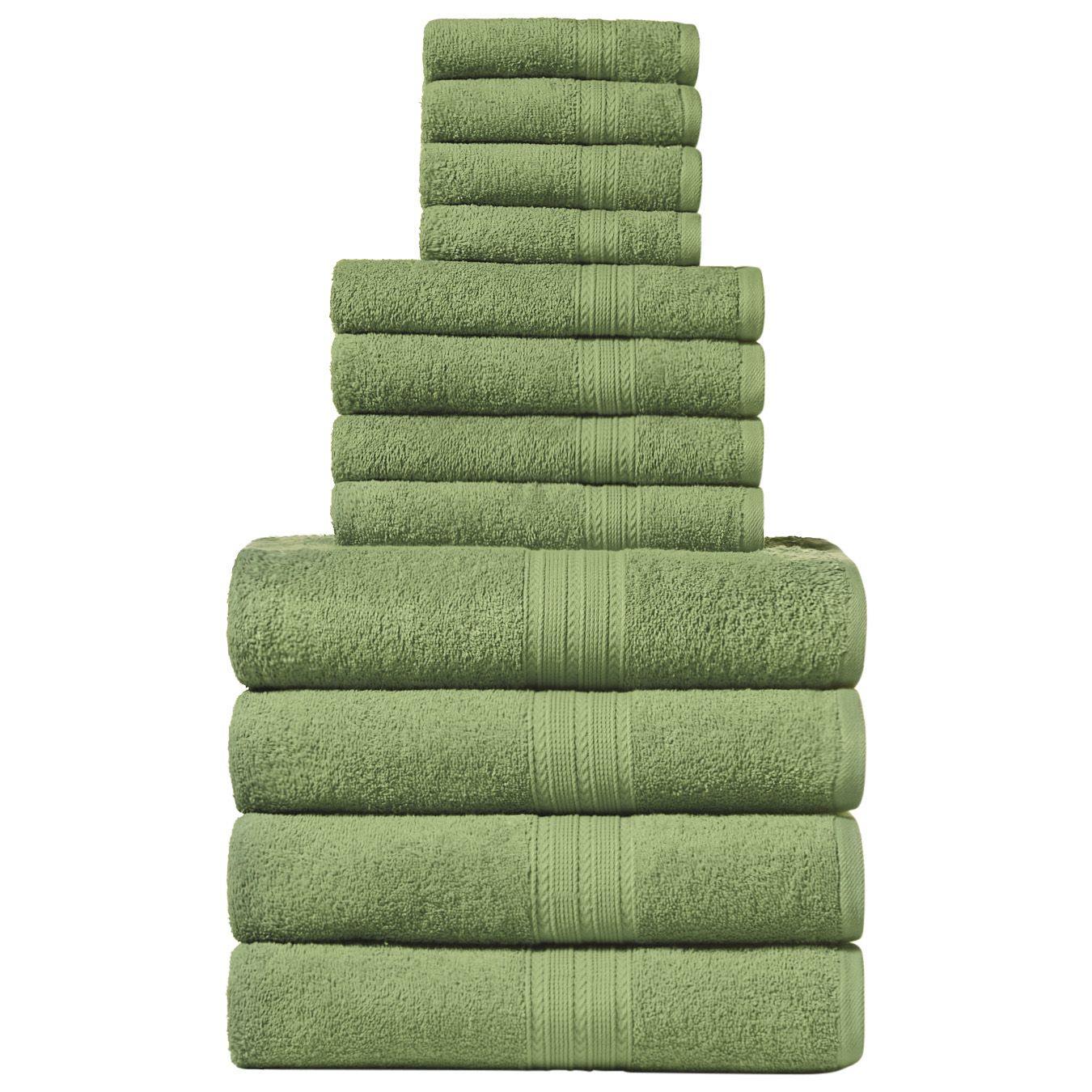 Superior Eco-Friendly Ringspun Cotton 12-pc. Towel Set Turquoise 12 Piece Set