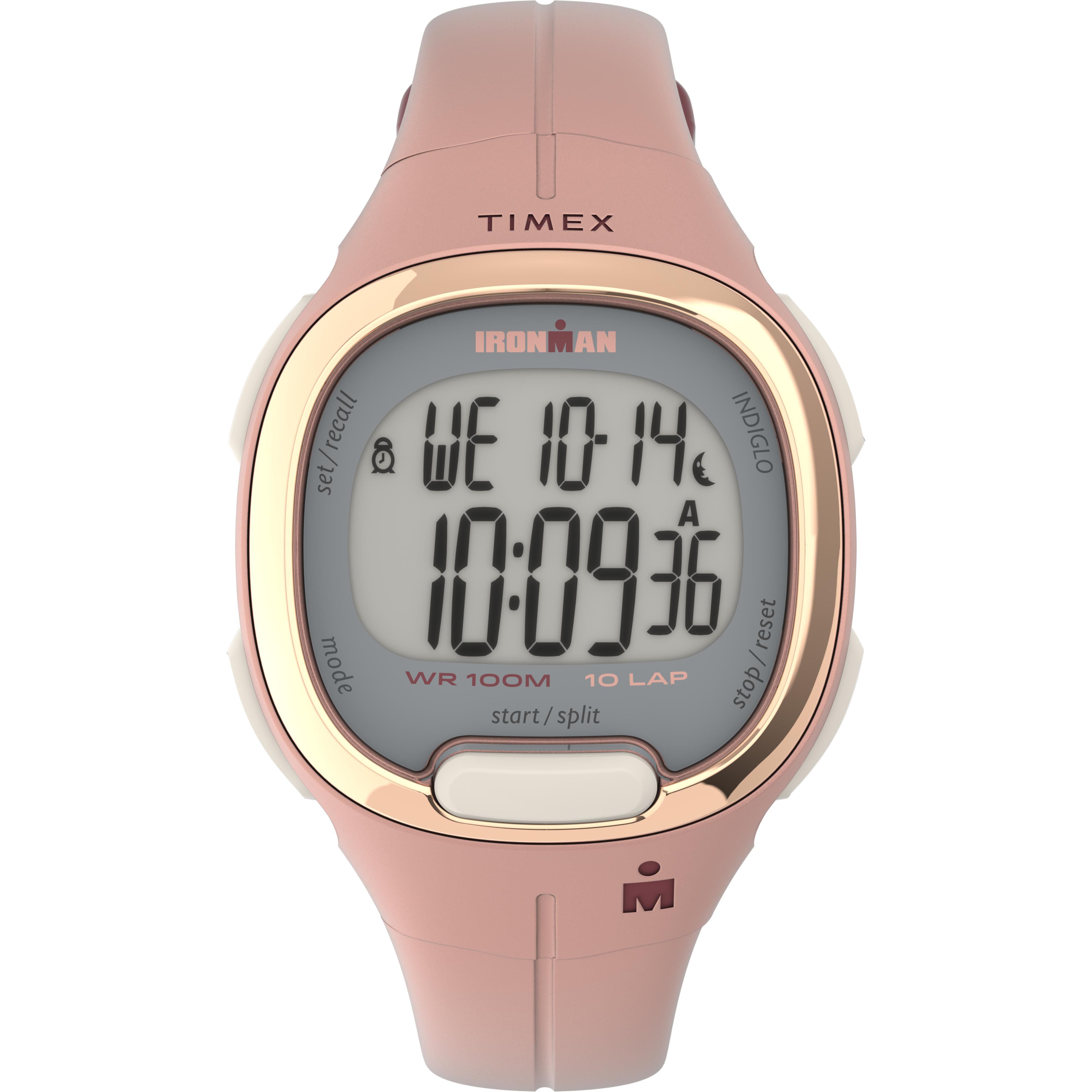 Fingerhut - Timex Women's Ironman Transit Pink Resin Strap Sport Watch