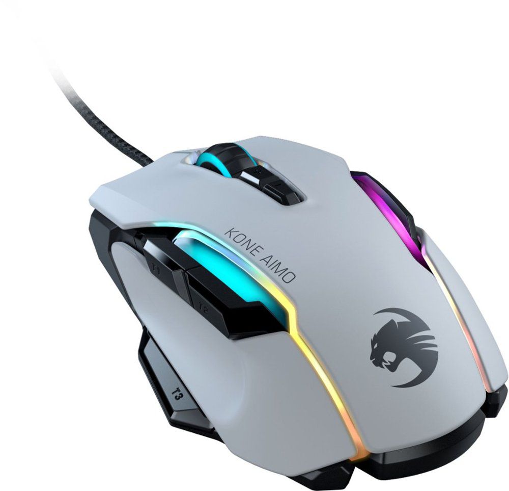 Fingerhut Roccat Kone Aimo Remastered Rgba Smart Customization Gaming Mouse White