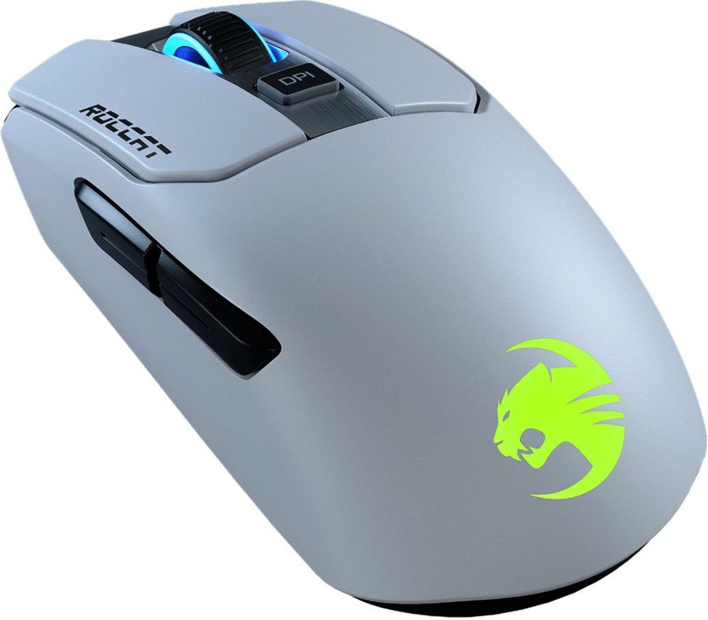 Fingerhut Roccat Kain 0 Aimo Wireless Titan Click Rgb Gaming Mouse White