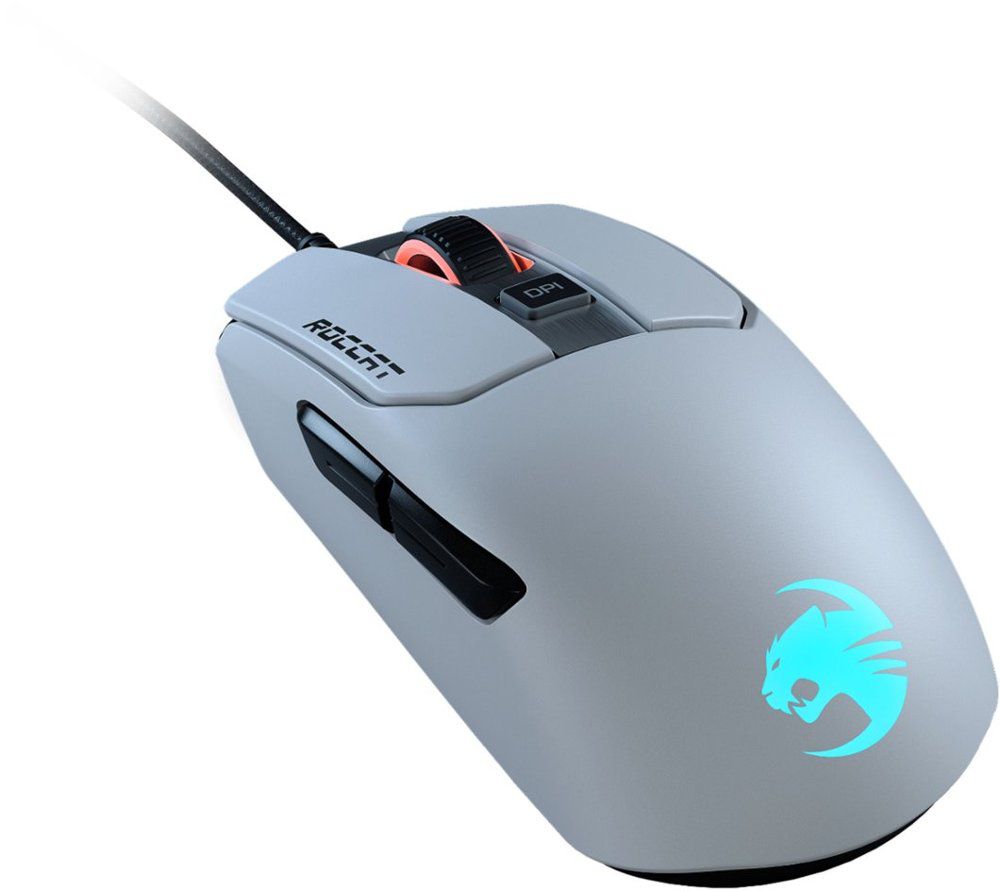 Fingerhut Roccat Kain 1 Aimo Titan Click Rgb Gaming Mouse White