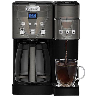 Cuisinart 2-In-1 Coffee Maker & Single-Serve Brewer - Silver/Black