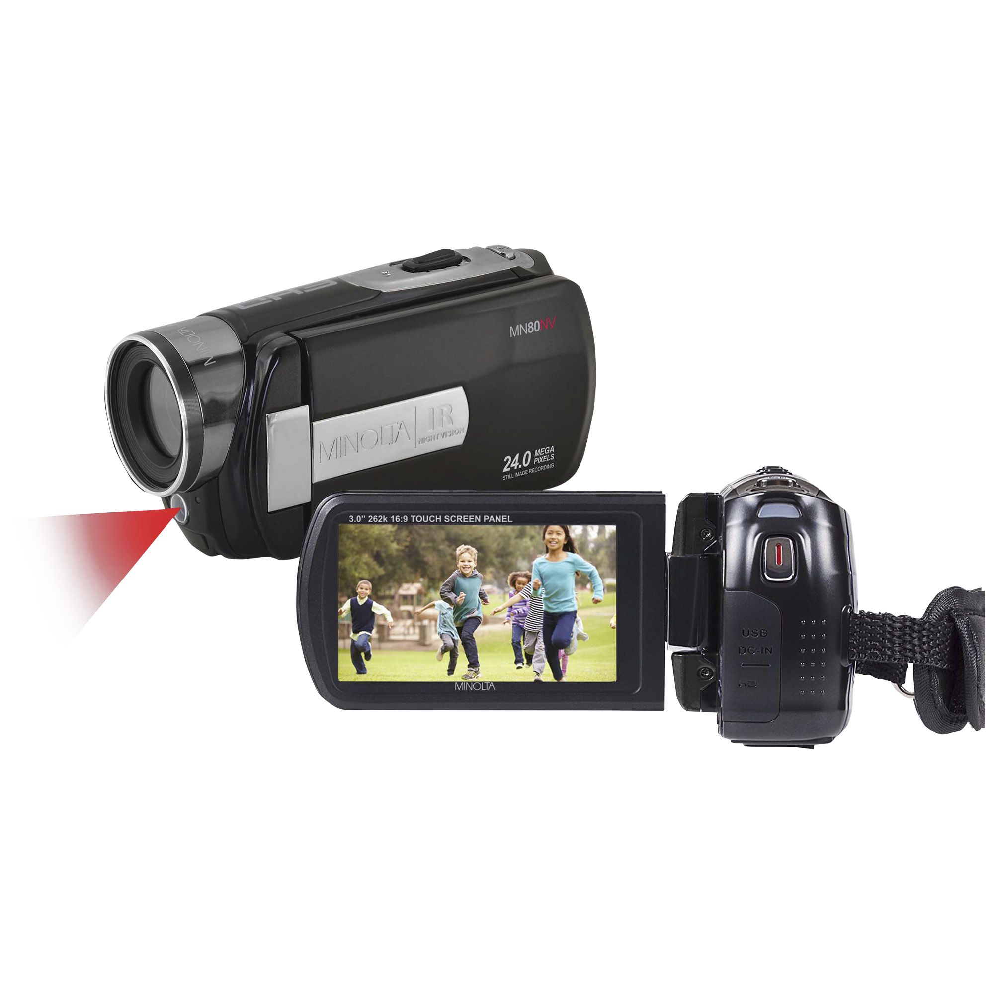 Monarch Forbløffe Utænkelig Fingerhut - Minolta 24MP Full HD 16x Digital Zoom IR Night Vision Camcorder  - Black