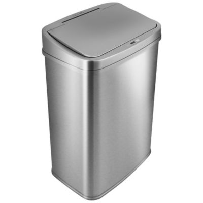 Hanover 13.2-Gallons Stainless Steel Touchless Kitchen Trash Can with Lid  Indoor in the Trash Cans department at