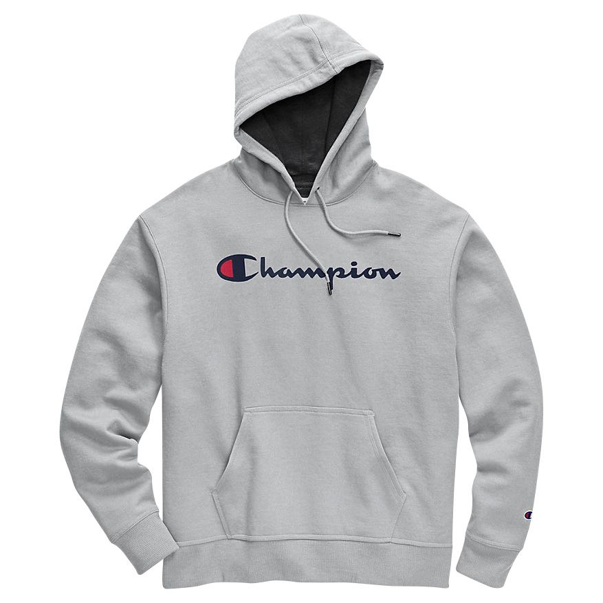 Champion men's graphic powerblend best sale fleece hoodie script sweatshirt