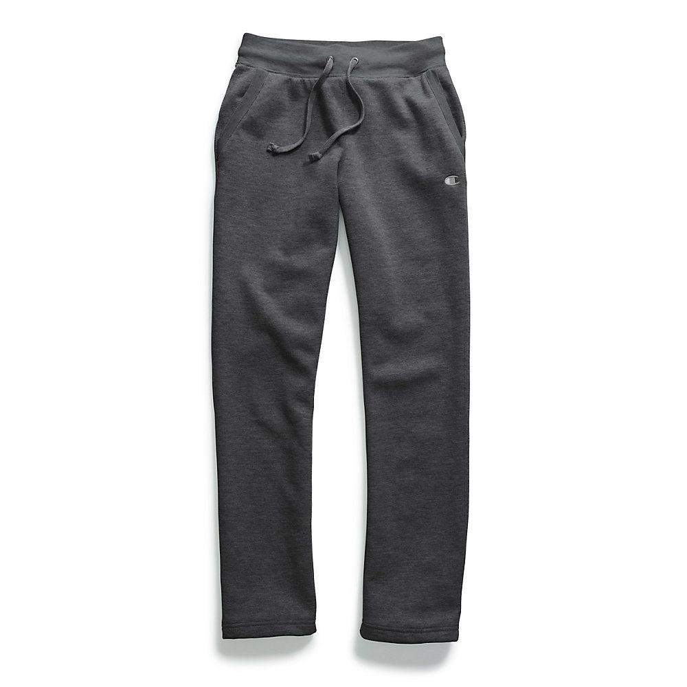 Champion Women's Fleece Open Bottom Pant, granite heather, 2X Large :  : Sporting Goods