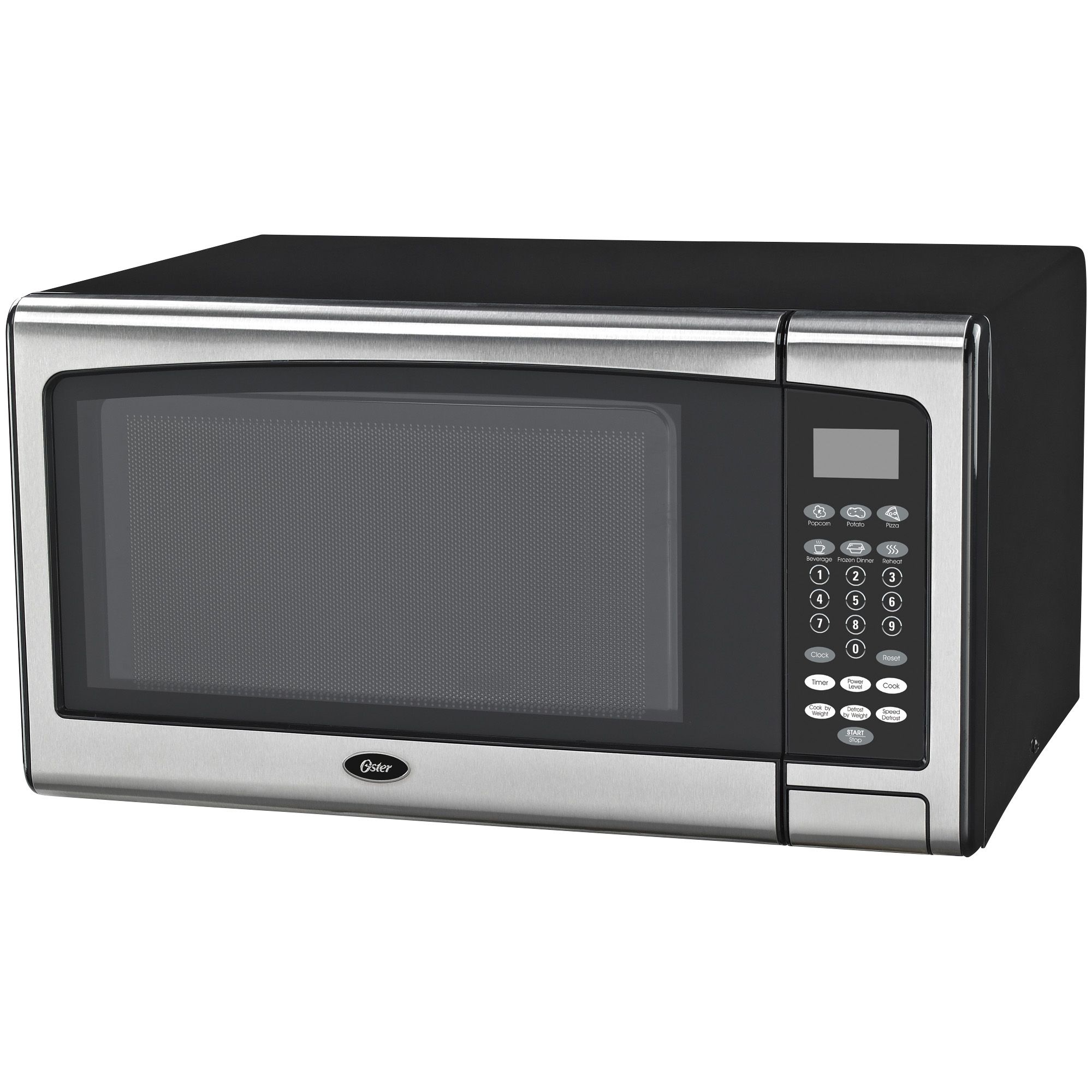 Oster Countertop Microwave Stainless Steel Black 1.1 cu. Ft. 1000