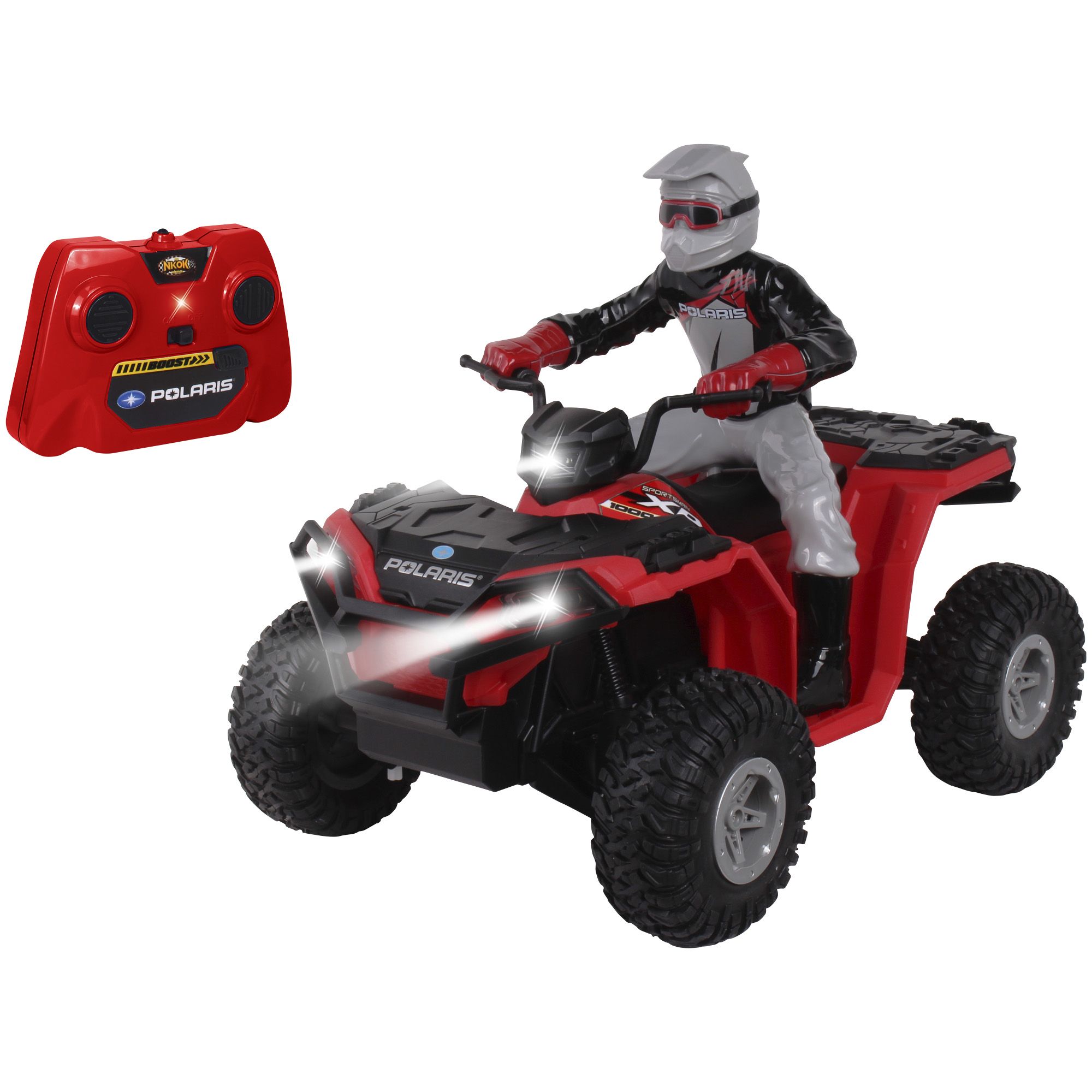 Fingerhut Nkok Polaris 1 8 Scale Remote Controlled Sportsman Xp 1000 With Rider
