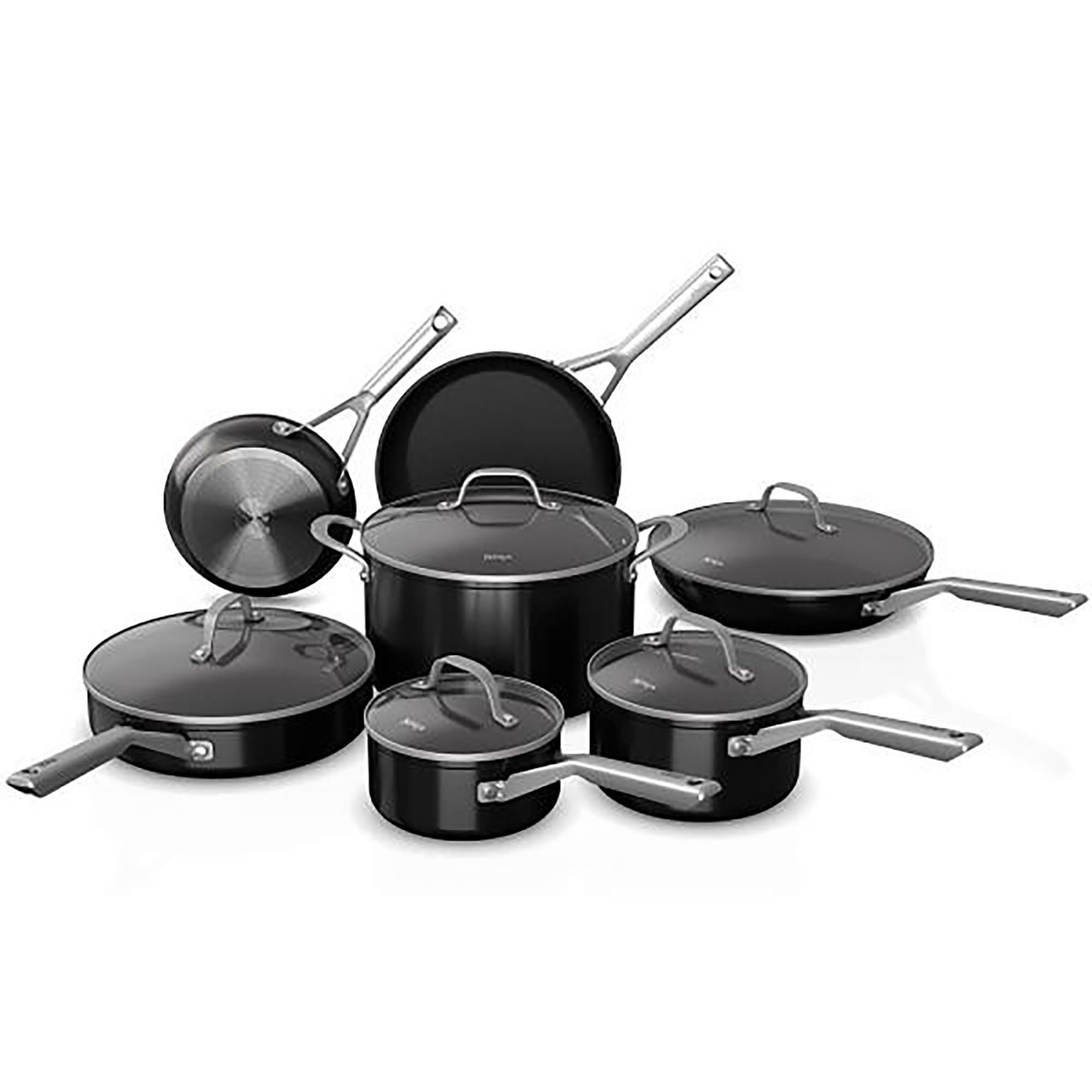 As Seen on TV Ninja Foodi NeverStick 10-Piece Cookware Set, Aluminum, Black