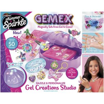 Fingerhut - Cra-Z-Art Shimmer 'n Sparkle Gemex Gel Creations Studio
