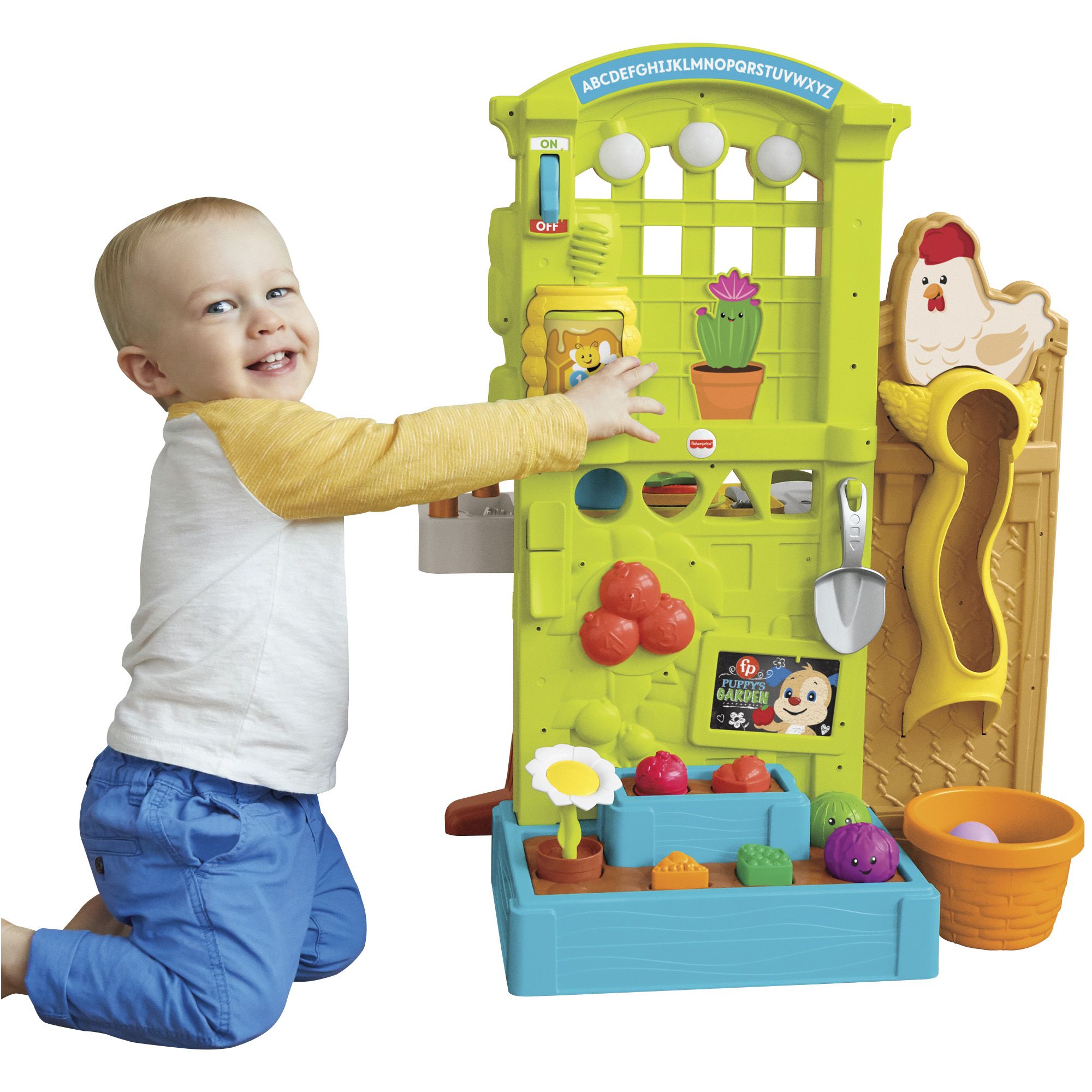 Fisher Laugh & Learn Grow The Fun 76cm 2 Sided Garden to Kitchen Playset for sale online 