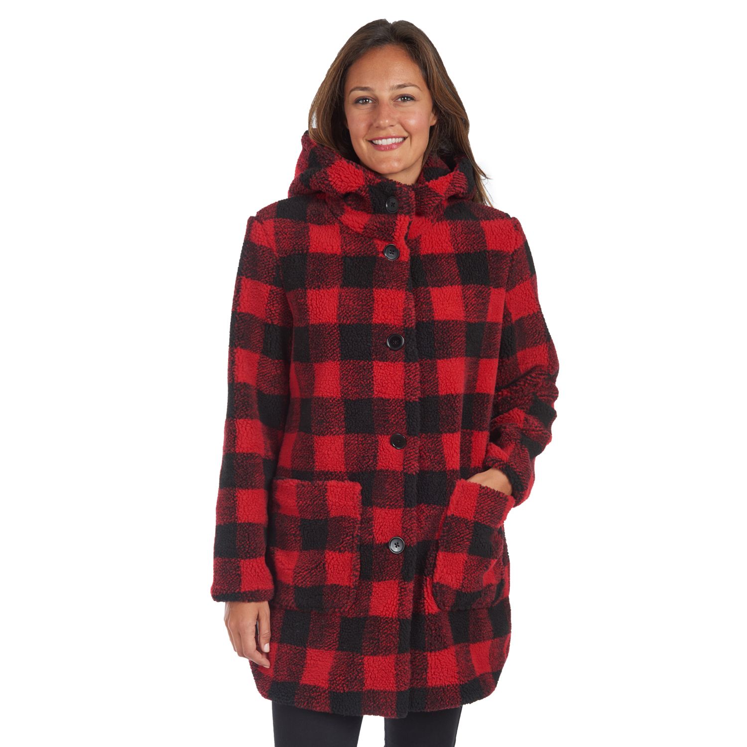 Buffalo check store womens coat