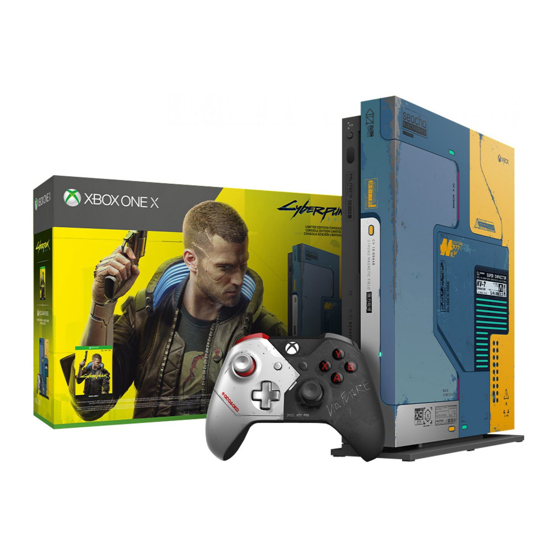 Majestuoso Obsesión Espesar Fingerhut - Xbox One X 1TB Cyberpunk Limited Edition Console Bundle with  Wireless Controller and Cyberpunk 2077 Download