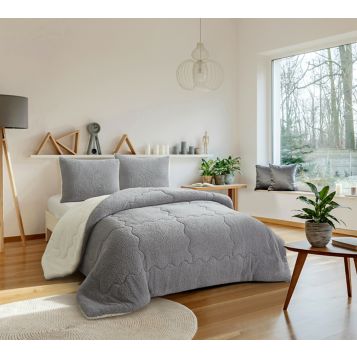 Fingerhut - Ultra-Plush Reversible 3-Pc. Comforter Set - King
