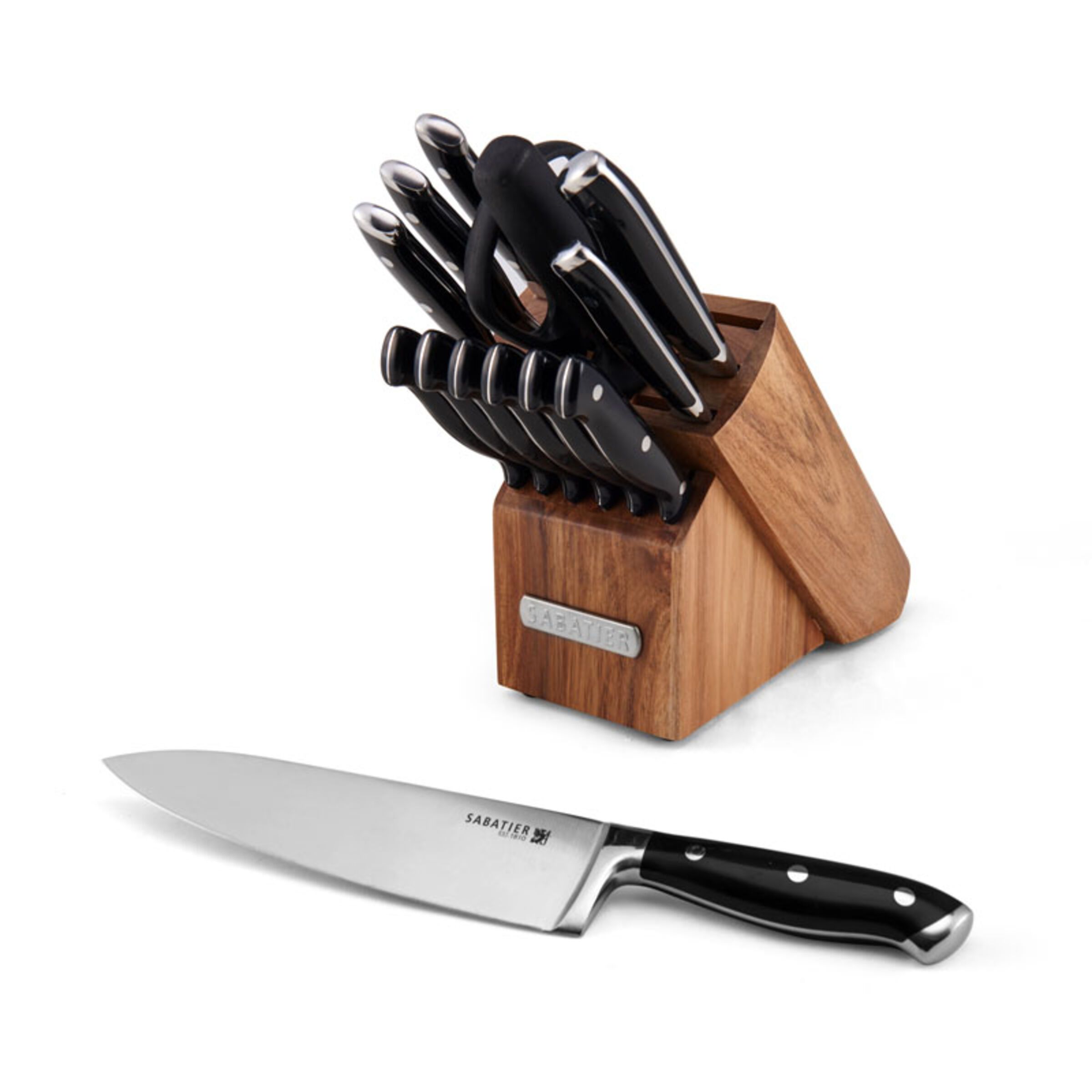 Fingerhut - Sabatier 15-Pc. Knife Block Set