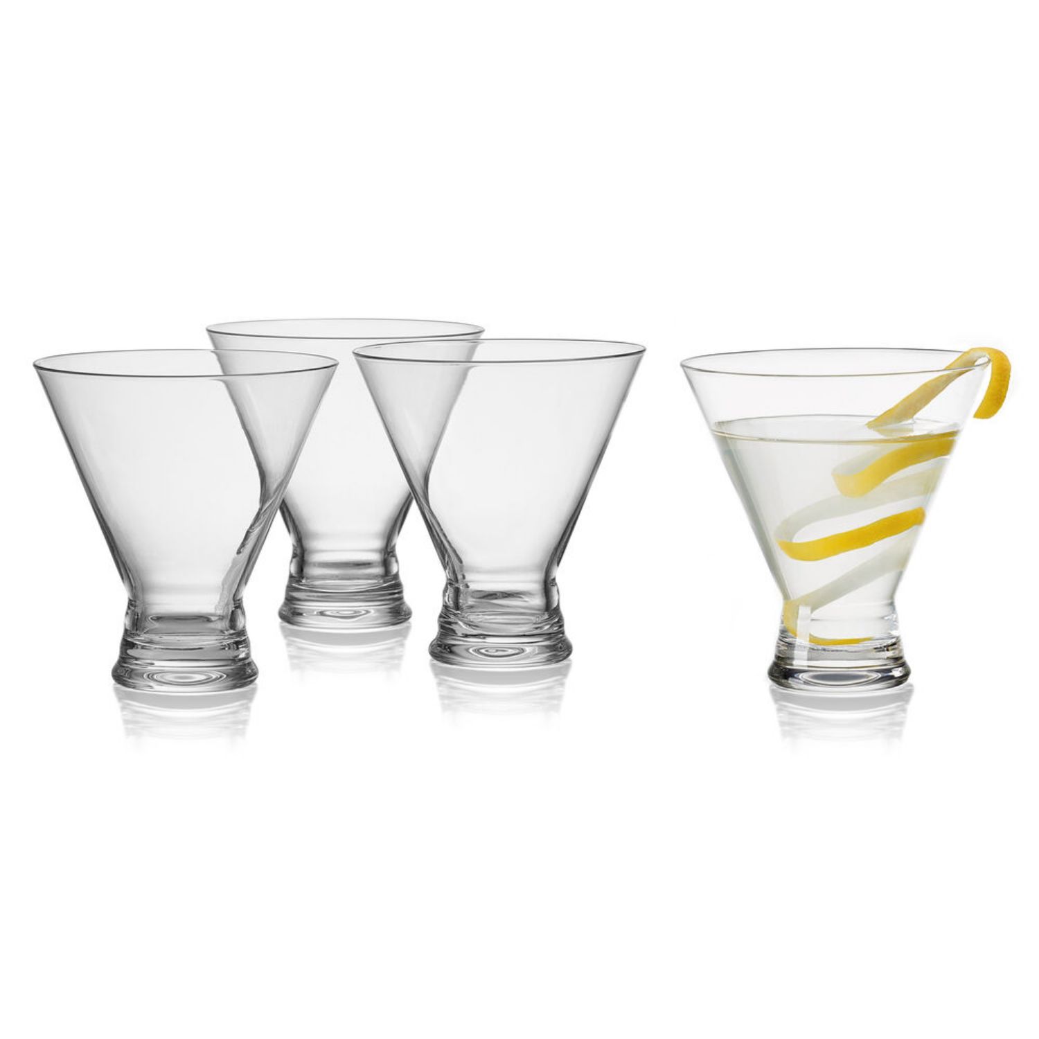 Fingerhut - Mikasa 10-Oz. Stemless Martini Glasses Set of 4