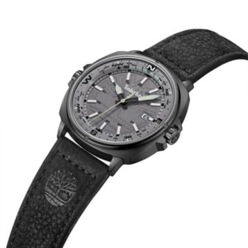 Fingerhut Timberland Men s Williston Gray Dial Black Leather