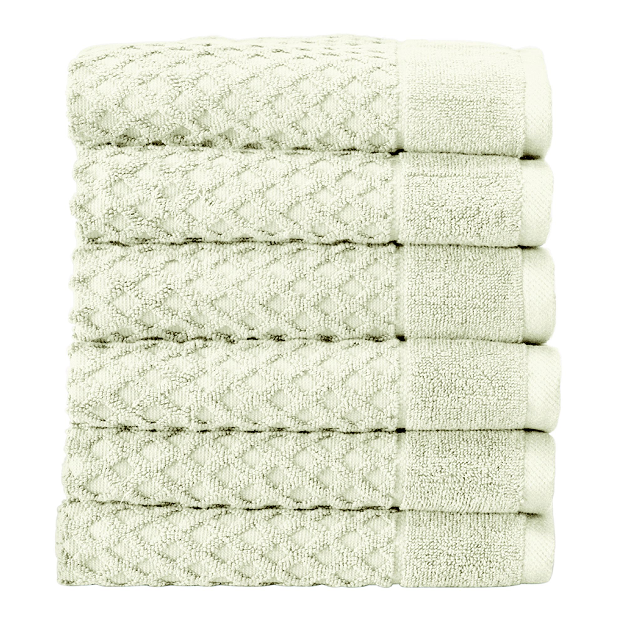 FRESHFOLDS Gray Solid 100% Cotton Textured Bath Towel (Set of 4