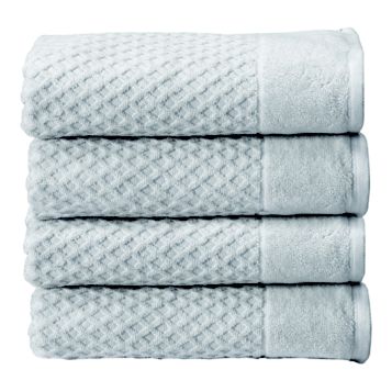 FRESHFOLDS Premium Cotton Textured 6-Pc. Hand Towel Set Light Grey